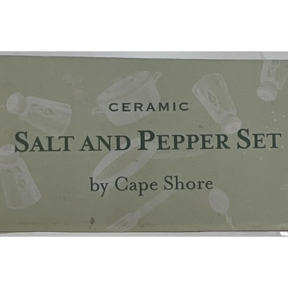 Nautical Coastal Sailboat Ceramic Salt and Pepper Shakers NIB by Cape Shore‎